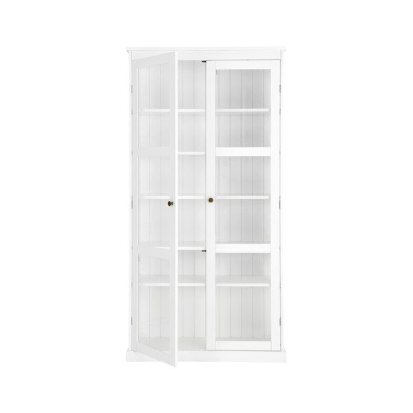 Biała witryna z płyty MDF 98x193x34 cm Wilma – Ellos Home-image-4