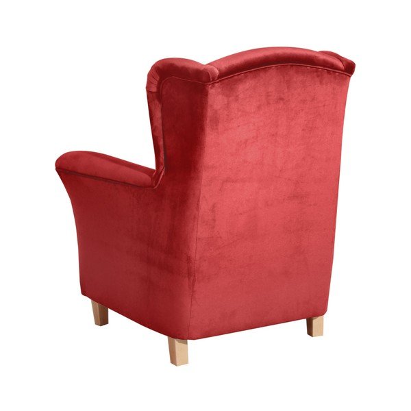 Ciemnoczerwony fotel Max Winzer Agnetha Suede-image-2