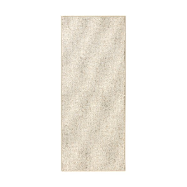 Kremowy chodnik 80x300 cm Wolly – BT Carpet
