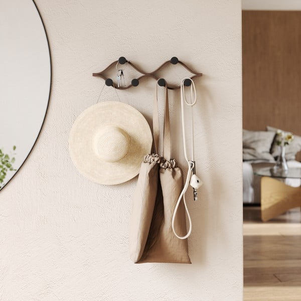 Wieszak ścienny z litego drewna kauczukowego Montage – Umbra-image-4