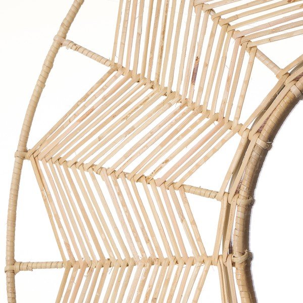 Lustro ścienne z rattanową ramą ø 55 cm – Casa Selección-image-2