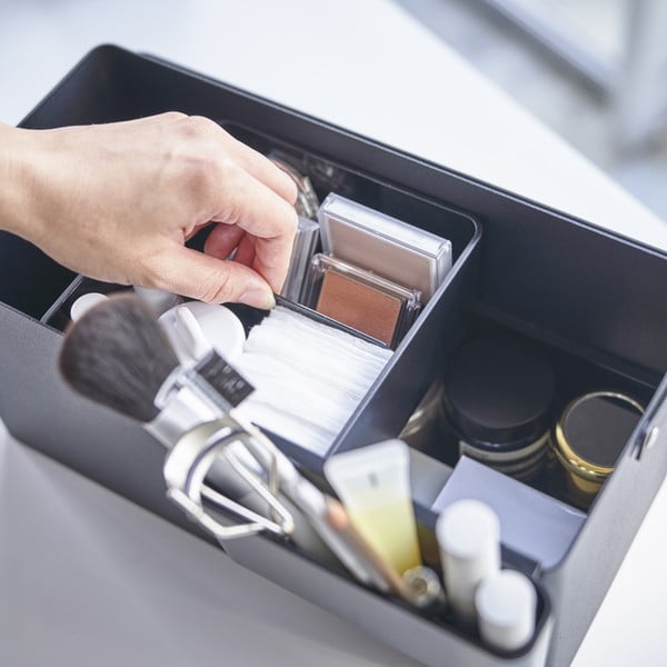 Czarny metalowy organizer łazienkowy na kosmetyki − YAMAZAKI-image-3