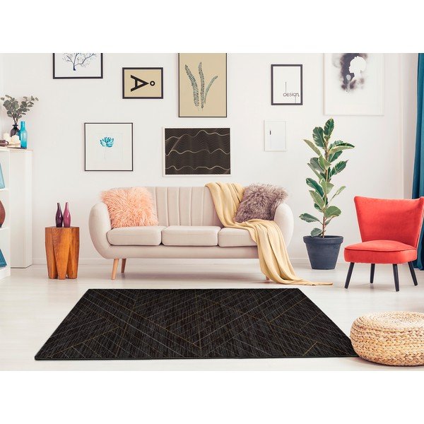 Czarny dywan Universal Dark, 140x200 cm-image-1