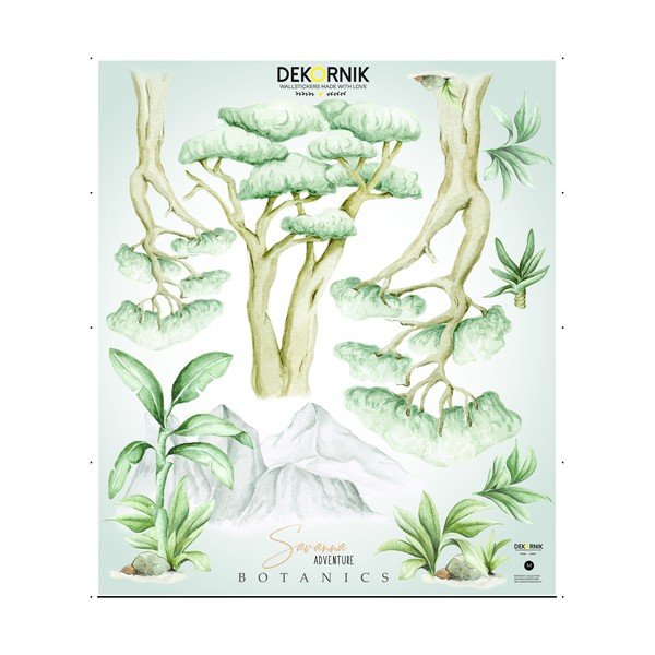 Zestaw naklejek ściennych Dekornik Savanna Botanics