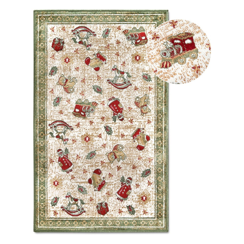 Zielony dywan z mieszanki bawełny ze świątecznym motywem 50x80 cm Toy's Delight Green Christmas – Villeroy&Boch