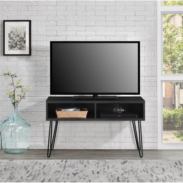 Ciemnoszara szafka pod TV w dekorze dębu 107x63 cm Owen – Støraa-image-3