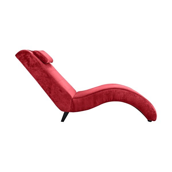 Czerwony szezlong Max Winzer Norris Velvet-image-1