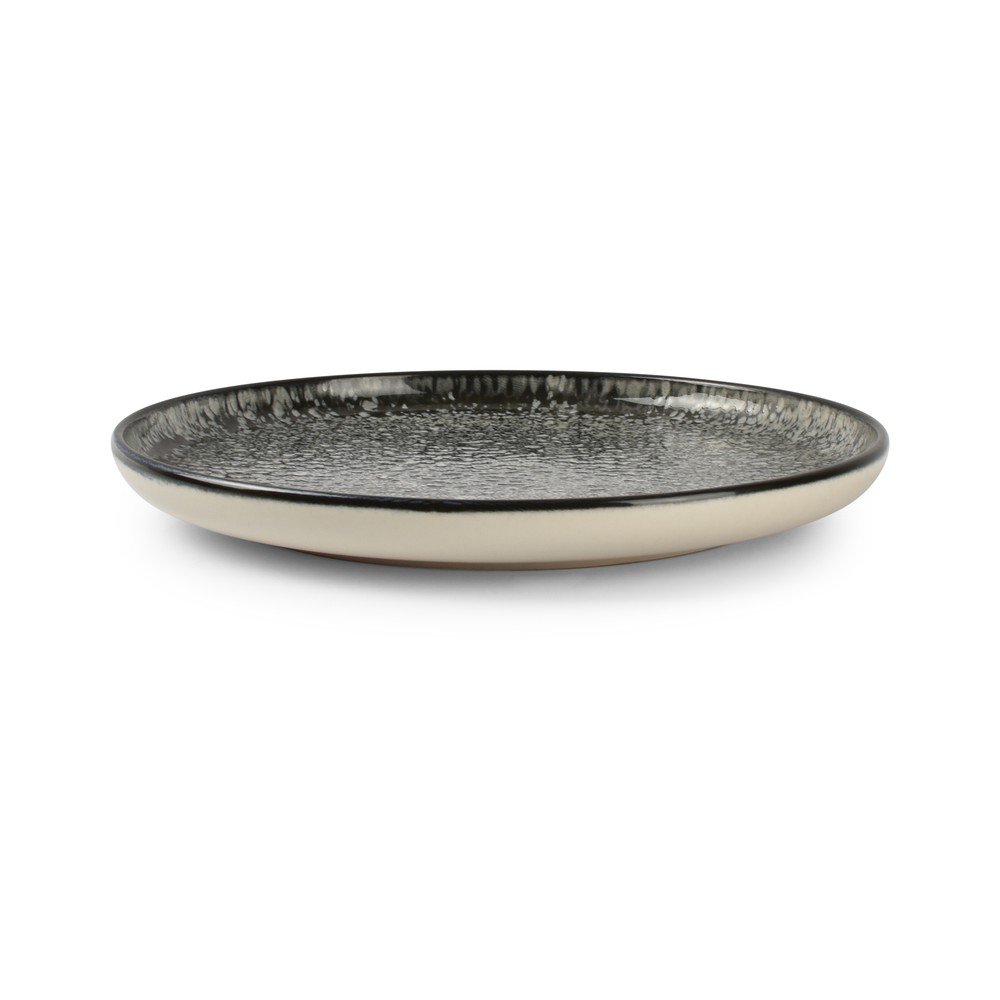 Czarny/kremowy kamionkowy talerz deserowy ø 20 cm Gravel – ONA (zdjęcie 2)