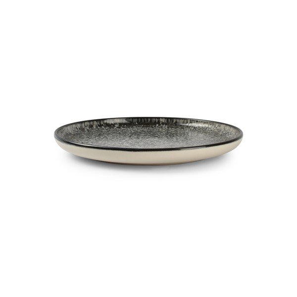 Czarny/kremowy kamionkowy talerz deserowy ø 20 cm Gravel – ONA-image-2