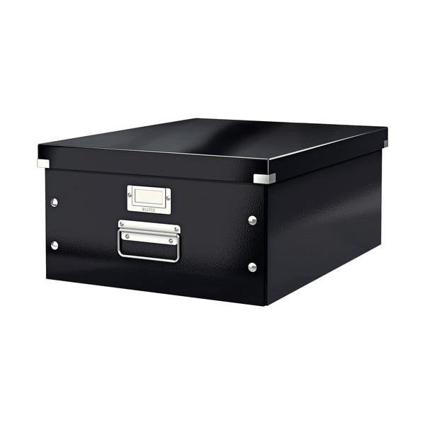 Czarny kartonowy pojemnik z pokrywką 37x48x20 cm Click&Store – Leitz
