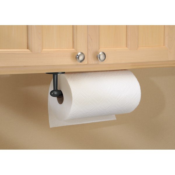 Czarny metalowy uchwyt na ręczniki papierowe iDesign Orbinni, 36 cm-image-1