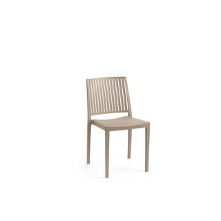 Beżowe plastikowe krzesło ogrodowe Bars – Rojaplast