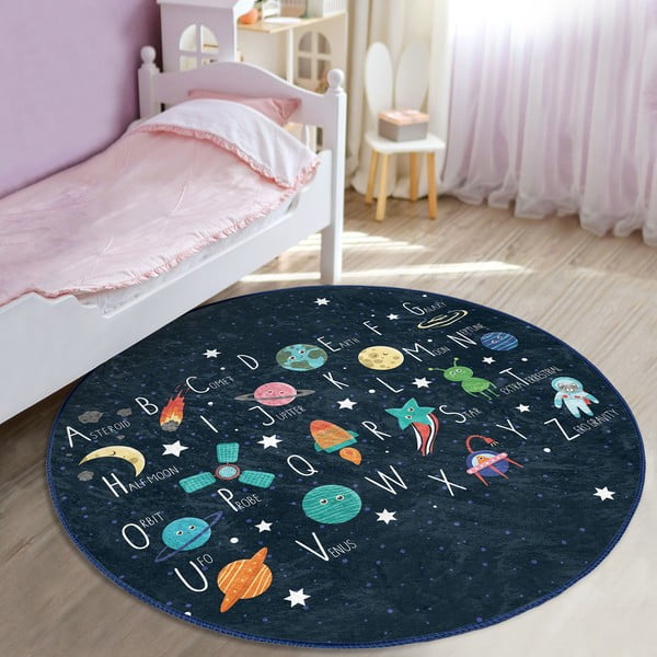 Ciemnoniebieski dywan dziecięcy ø 100 cm Comfort – Mila Home-image-4