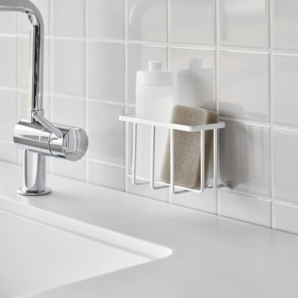 Biały metalowy stojak na akcesoria do mycia naczyń bez wiercenia Film Hook – YAMAZAKI-image-2