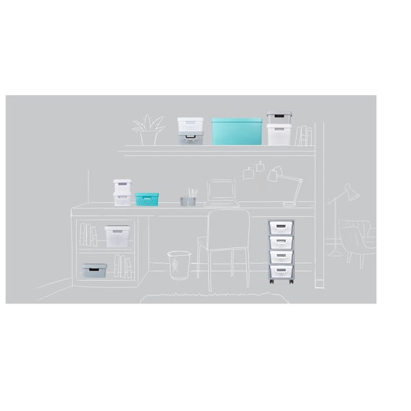 Biało-szary plastikowy regał na kółkach 29,5x65,5 cm Infinity – Curver-image-4