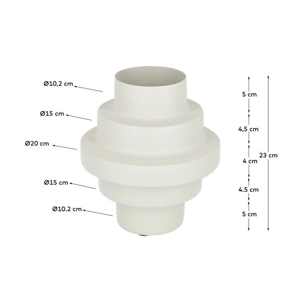 Beżowy stalowy wazon (wysokość 23 cm) Velia – Kave Home-image-4