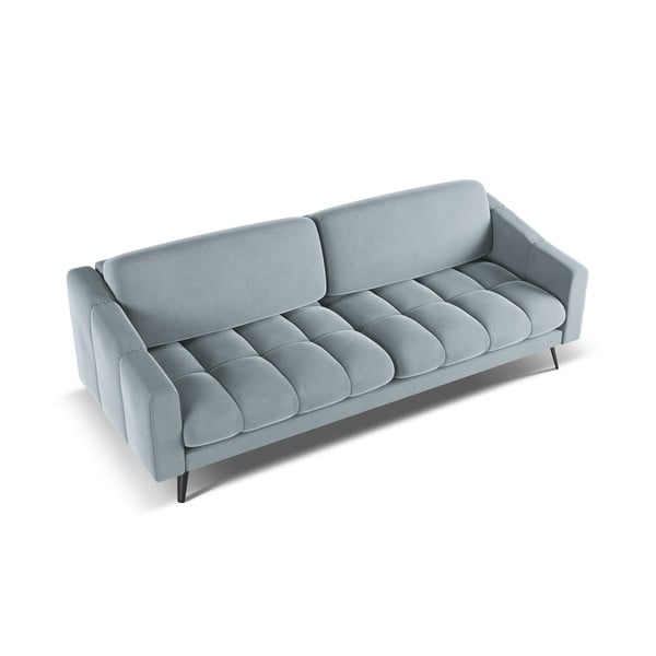Jasnoniebieska aksamitna sofa 238 cm Nalu – Makamii-image-3