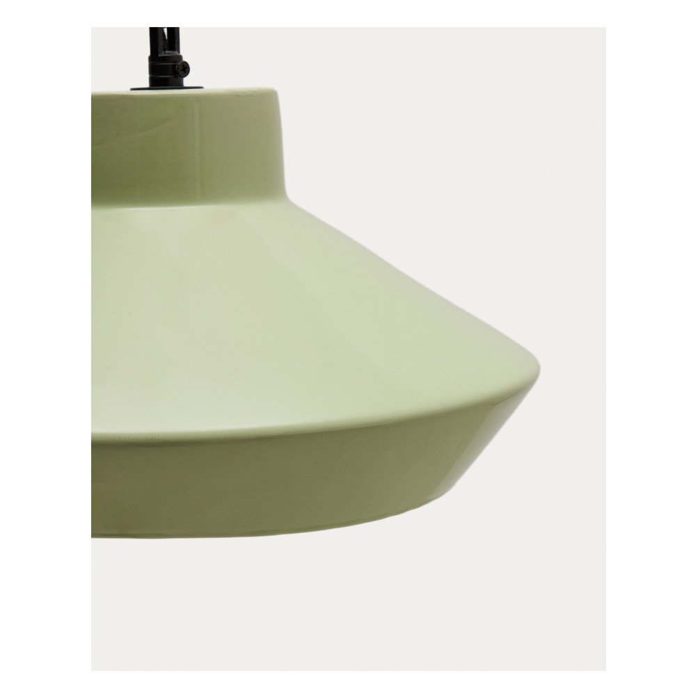 Jasnozielona lampa wisząca z ceramicznym kloszem ø 31 cm Portol – Kave Home (zdjęcie 6)
