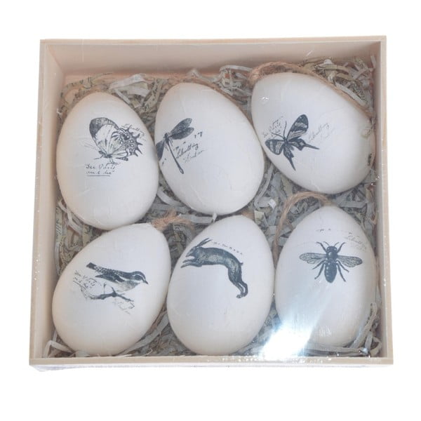 Zestaw 6 jajek dekoracyjnych Ewax Egg Inked
