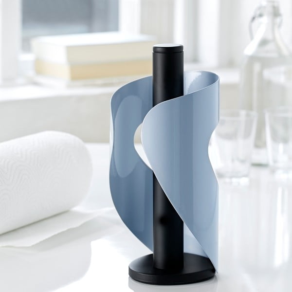 Niebiesko-czarny stojak na ręczniki papierowe Steel Function Pisa