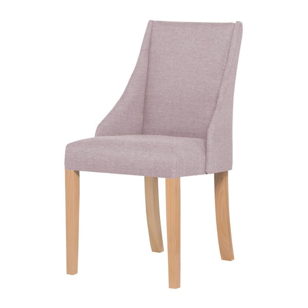 Pudroworóżowe krzesło z brązowymi nogami Ted Lapidus Maison Absolu