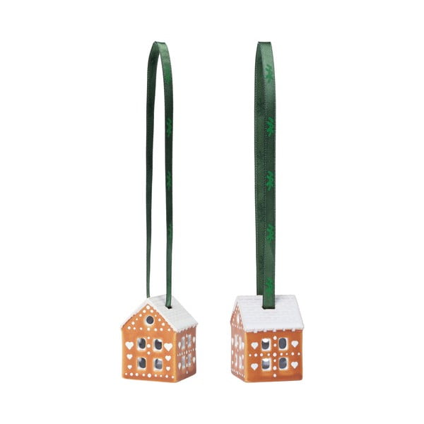 Ceramiczne ozdoby świąteczne zestaw 2 szt. 5 cm Gingerbread – Kähler Design-image-2