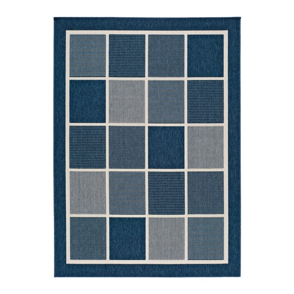 Niebieski dywan odpowiedni na zewnątrz Universal Nicol Squares, 80x150 cm