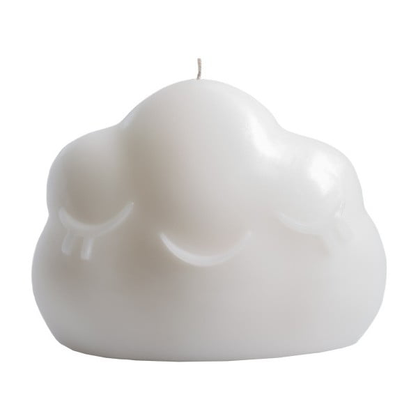 Biała świeczka Fisura Cloud, czas palenia 30 h