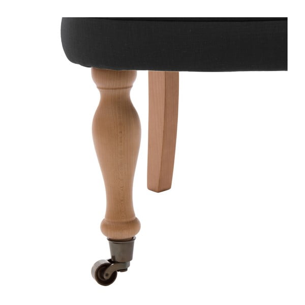 Czarne krzesło z kółkami Vivonita Maggi-image-1