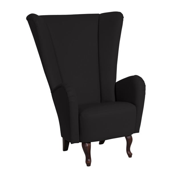 Czarny fotel z imitacji skóry Max Winzer Aurora