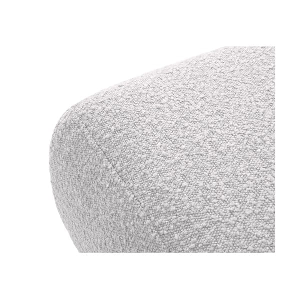 Jasnoszary puf z materiału bouclé Molino – Micadoni Home-image-2