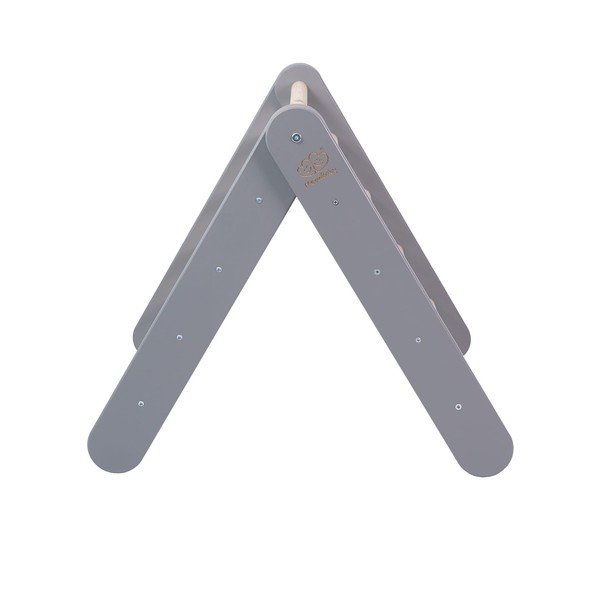 Szara drabinka pikler z litego drewna sosnowego 60x60x60 cm Montessori – Meowbaby-image-4