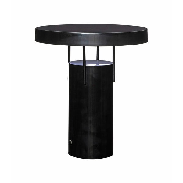 Czarna lampa stołowa LED ze ściemniaczem i metalowym kloszem (wysokość 28 cm) BringMe – Hübsch