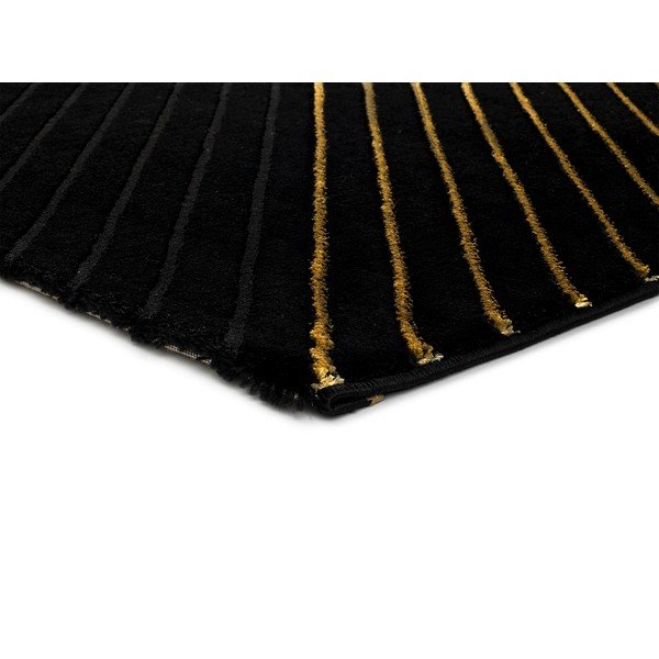 Czarny dywan Universal Gold Stripes, 140x200 cm-image-2