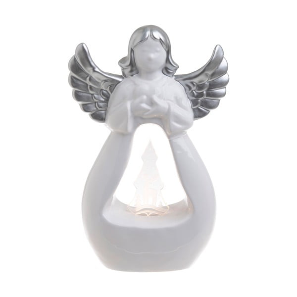Świąteczna ceramiczna dekoracja świetlna w kształcie anioła InArt Laura