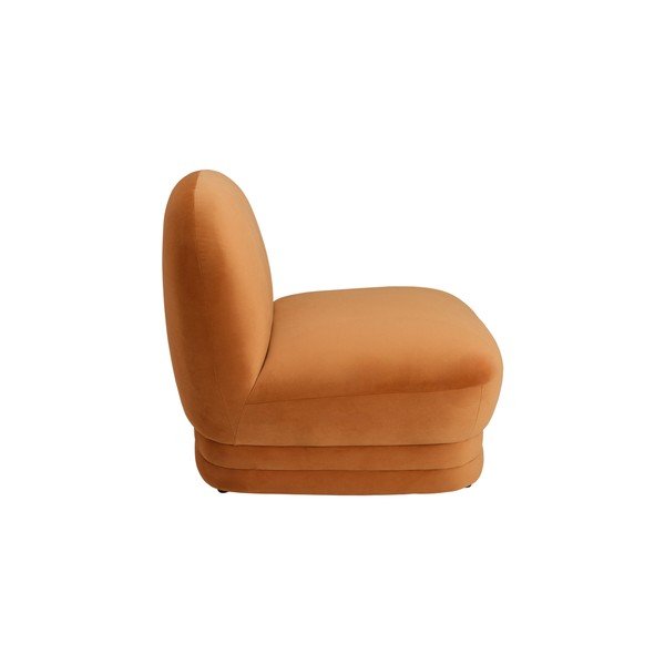 Pomarańczowy aksamitny fotel Cocos – Ellos Home-image-3