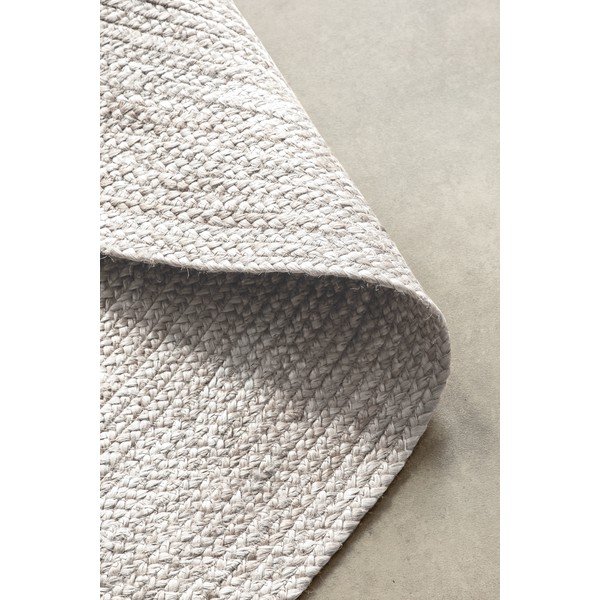 Biały okrągły dywan z juty dwustronny/tkany ręcznie ø 140 cm Braided – Hanse Home-image-4