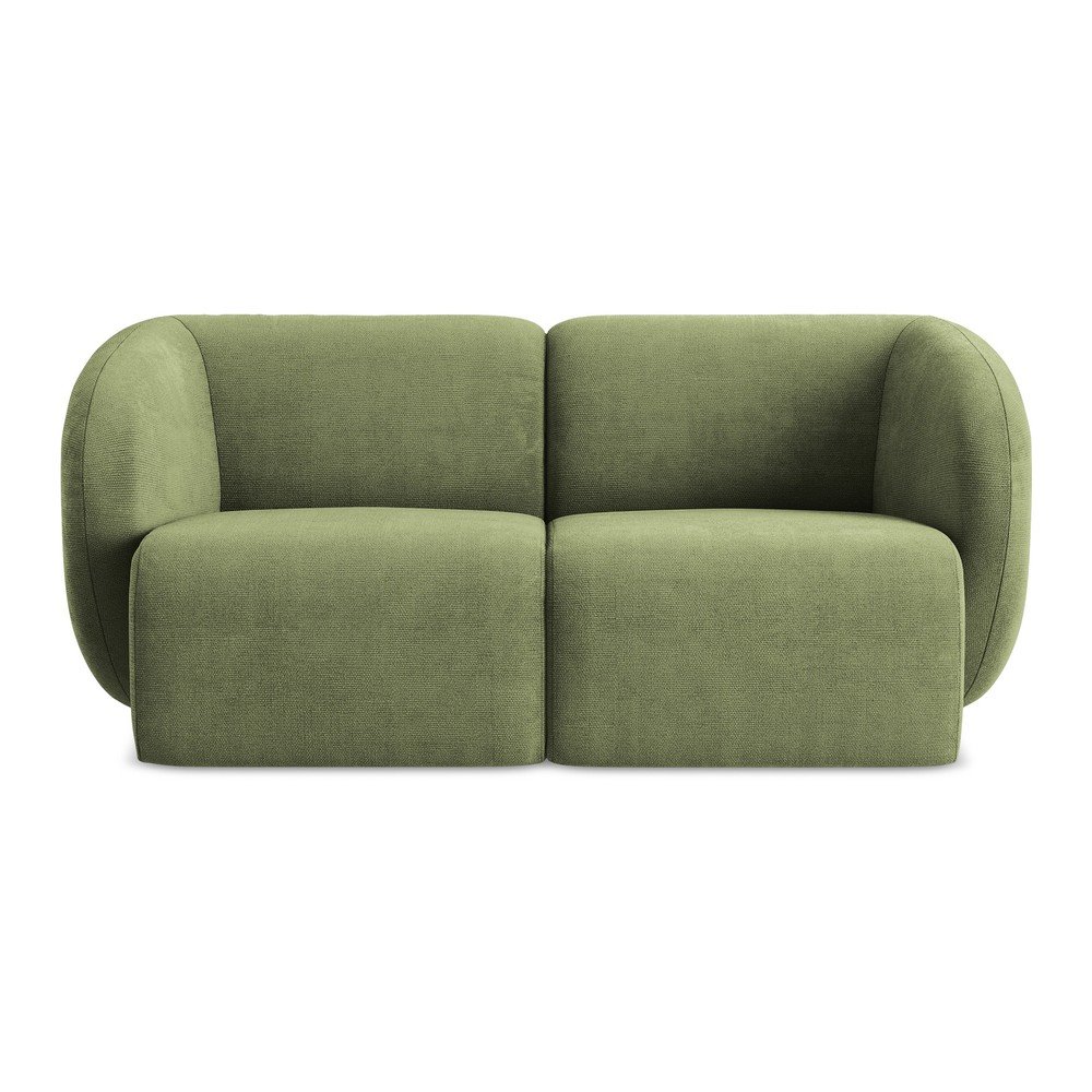 Zielona sofa z tkaniny szenilowej 174 cm Lani – Makamii