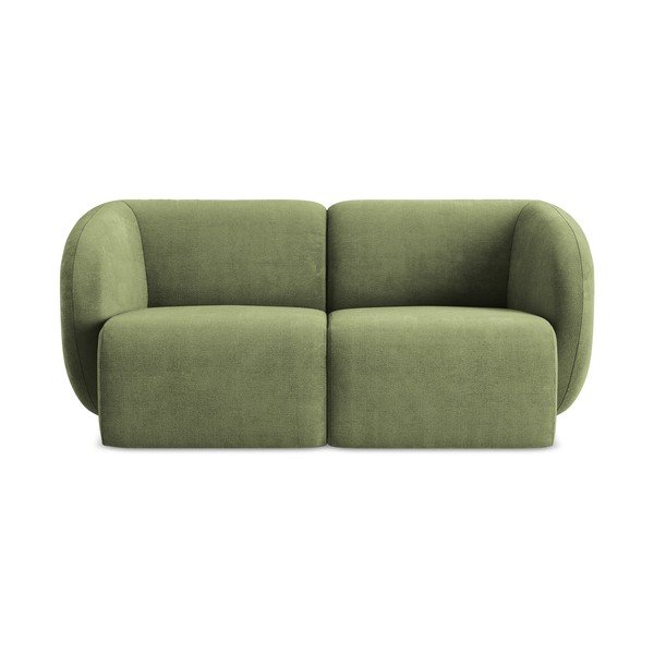 Zielona sofa z tkaniny szenilowej 174 cm Lani – Makamii
