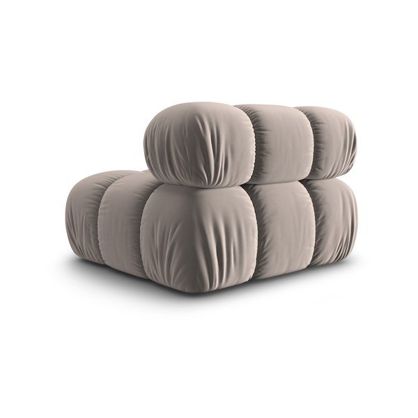 Jasnobrązowy aksamitny moduł sofy (moduł środkowy) Bellis – Micadoni -image-4