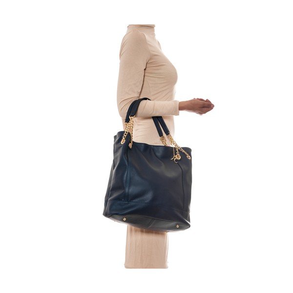 Skórzana torebka Tote 2089 Blu-image-1