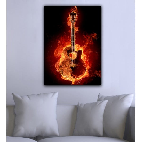 Obraz Gitara w ogniu, 45x70 cm-image-1