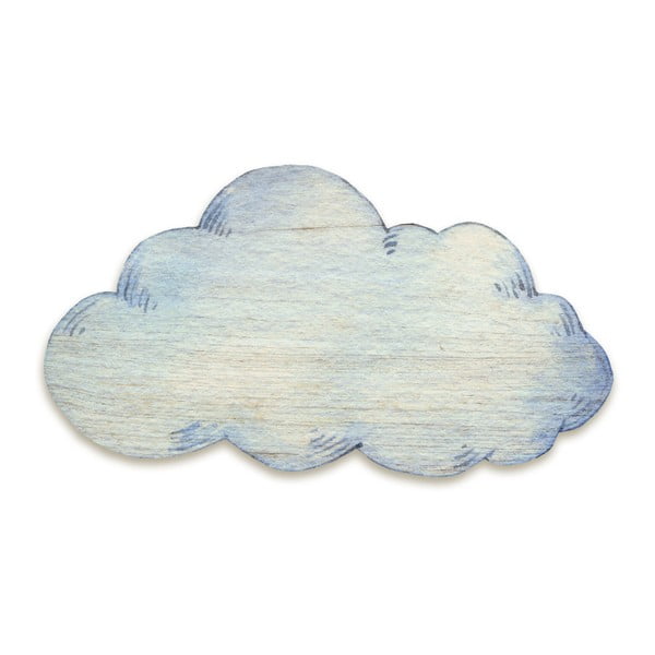 Drewniana dekoracja ścienna Tanuki Cloud, 110x65 cm