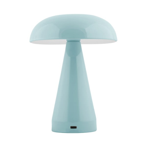 Jasnoniebieska lampa stołowa LED ze ściemniaczem i metalowym kloszem (wysokość 20,5 cm) Rachel – Leitmotiv-image-1