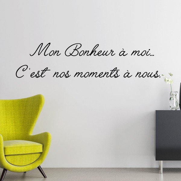 Naklejka Ambiance Mon Bonheur Quote-image-2