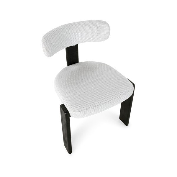 Czarne/jasnoszare tapicerowane krzesła zestaw 2 szt. Nadia – MOME-image-4