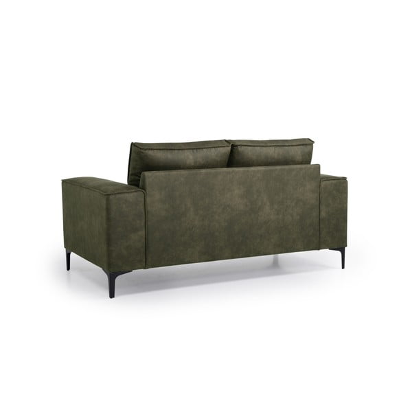 Zielona sofa z imitacji skóry 164 cm Copenhagen – Scandic-image-3