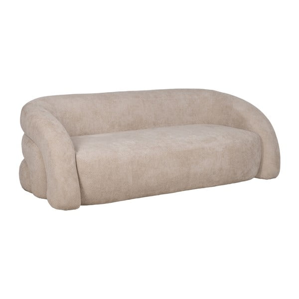 Beżowa sofa  z tkaniny szenilowej 200 cm Minimal – Ixia-image-3