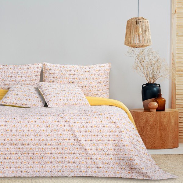 Żółta narzuta na łóżko dwuosobowe 200x220 cm Folky – AmeliaHome-image-1