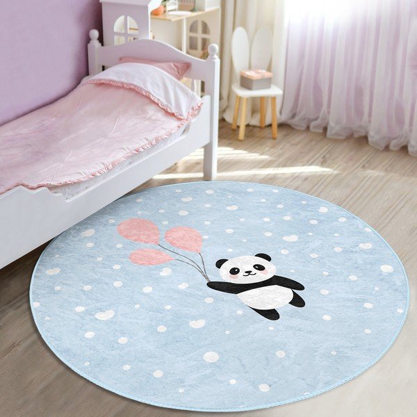 Jasnoniebieski dywan dziecięcy ø 80 cm Comfort – Mila Home-image-1